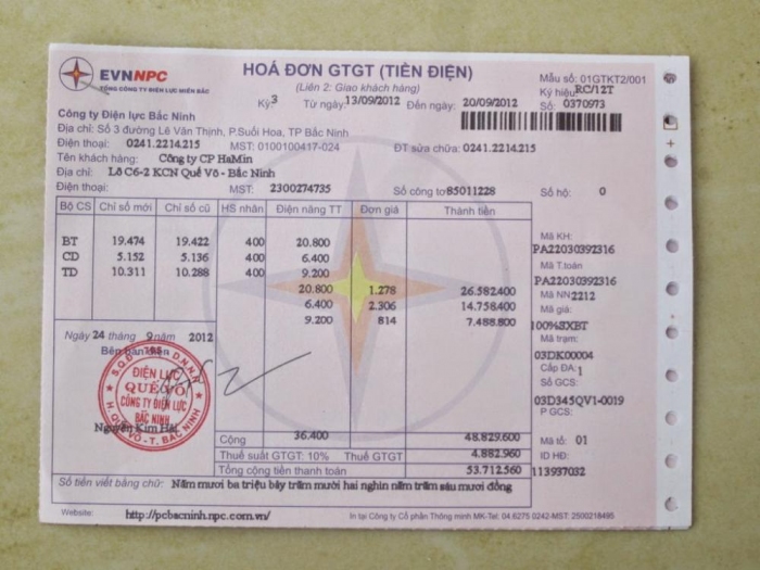 Cách tính số điện tiêu thụ